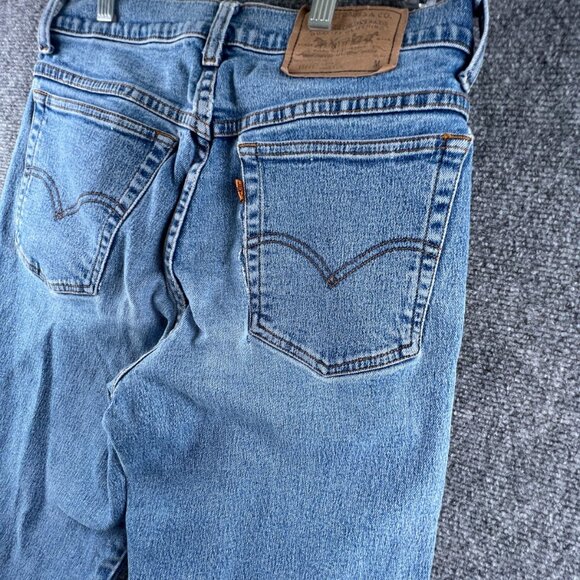 VTG Levi’s Orange Tab Women Size 10 Med Cotton Spandex Denim Jeans Slim Tapered - Picture 3 of 16